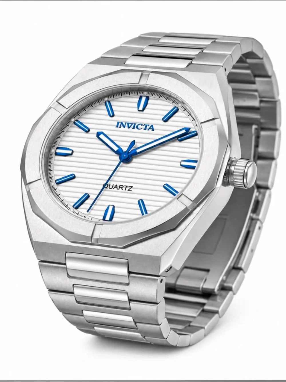 Invicta Celestial Polaris Silver Stainless Steel Watch with Blue Accents 42mm - Picture 1 of 3